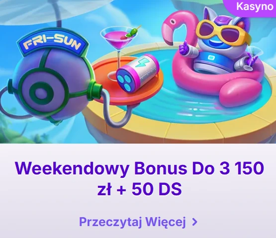 Weekendowy bonus 3150 zł + 50 DS z robotem w basenie